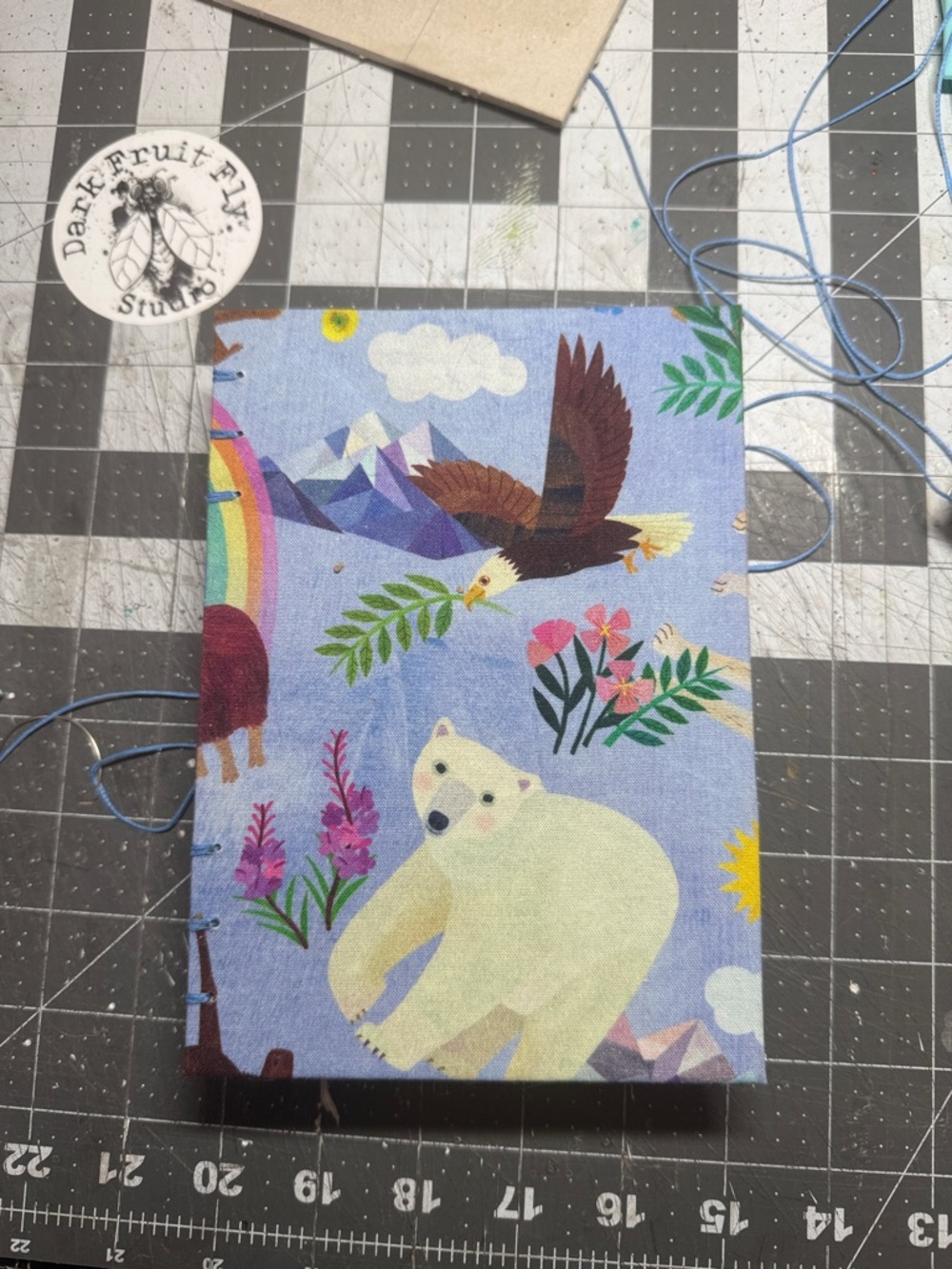 Alaskan Themed Blank Journal-Made by Alaska Artist Diane Peterson. Handsewn.